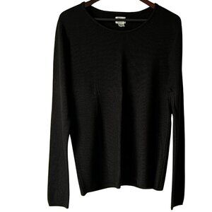 Chico's Black Crew Neck Sweater, Chico's Size 2
